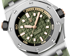 Green Rubber Strap 904L Steel - Automatic - 42mm